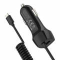 522AL Fast Charging With Cable Car Charging, Output Interface: Micro USB (Black)