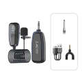 2.4G Bluetooth Wireless Lavalier Noise Canceling Live Microphone(Black)