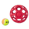 1030001 Dog Toy Hollow Ball Bite-resistant Elastic Pet Rubber Toy Balls, Spec: Tennis(Red)
