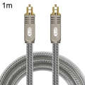 EMK YL/B Audio Digital Optical Fiber Cable Square To Square Audio Connection Cable, Length: 1m(Tr...