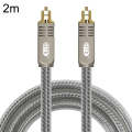 EMK YL/B Audio Digital Optical Fiber Cable Square To Square Audio Connection Cable, Length: 2m(Tr...