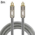 EMK YL/B Audio Digital Optical Fiber Cable Square To Square Audio Connection Cable, Length: 8m(Tr...