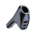 Car Charger Multifunctional Digital Display QC Charging Cigarette Lighter Adapter, Model: CCA Dua...
