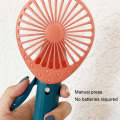2pcs Spray Model Fruit Shape Manual Hand Pressure Small Fan(Color Random Delivery)