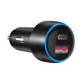 IBD355-1UC 18W+45W Smart Car Charger Dual-port Metal Phone Fast Charger(QC3.0+PD 3.0)