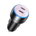 IBD355-2C PD20W+PD20W Smart Car Mobile Phone Charger(Pink)