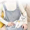 Cat Hug Apron Fleece Carriers Bags Anti-sticky Fur Hold Cats Pocket(Gray)