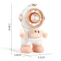6092 Cartoon Astronaut Fan With Lanyard Portable Mini USB Charging Fan(Pink)