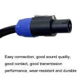 Male To Male Four Core Ohm Cable Audio Cable Ring Stage Speaker Cable 15m(Blue Black)