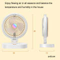 USB Lighting Fan Home Rotatable Dressing Table Fill Light Small Fan(Black White)