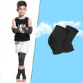 N1033 Child Football Equipment Basketball Sports Protectors, Color: Black Knee Pads(L)