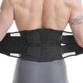 Men Steel Plate Squatting Weightlifting Exercise Use Waist and Abdominal Belt, Size: XL(Black)