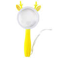 2275 5X/10X Cartoon Animal Handheld Children Science Experiment Magnifying Glass(Yellow Deer)