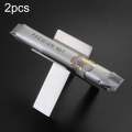 2pcs Stainless Steel Cigar Holder Portable Folding Cigarette Holder(Silver)
