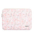G4-01 13 Inch Laptop Liner Bag PU Leather Printing Waterproof Protective Cover(Light Pink)