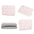 G4-01 14 Inch Laptop Liner Bag PU Leather Printing Waterproof Protective Cover(Light Pink)