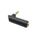 3.5mm Elbow Male to Female Dual Channel Headphone Audio Adapter(Gold Plated)