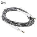 JT001 Male To Male 6.35mm Audio Cable Noise Reduction Folk Bass Instrument Cable, Length: 3m(White)