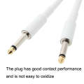 JT001 Male To Male 6.35mm Audio Cable Noise Reduction Folk Bass Instrument Cable, Length: 3m(White)