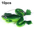 HENGJIA FO100 10pcs Anti-Hanging Bottom Floating Frog Black Fish Fake Bait Thunder Frog Bait, Siz...
