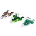 HENGJIA FO100 10pcs Anti-Hanging Bottom Floating Frog Black Fish Fake Bait Thunder Frog Bait, Siz...