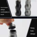 F25 Outdoor First Aid Pill Sealed Bottle Mini Waterproof Metal Medicine Jar Keychain(Black)