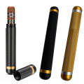 Convenient Metal Cigar Humidor Cigar Storage Tube(Black)