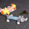 Animal Cute Long Striped Plush Sounding Pet Toy(Elephant)