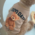 2pcs Cute Warm Pet Fleece Sweater Teddy Bear Cat Clothes, Size: S(Apricot)