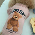 2pcs Cute Warm Pet Fleece Sweater Teddy Bear Cat Clothes, Size: XXL(Light Pink)