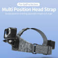 TELESIN Head Strap Double Mount Skidproof Multiangle Adjustment for Action Camera Accessories