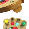 Pet Dog Feeding Multifunctional Educational Wooden Toy, Color: Paw Print