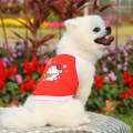 2pcs Suspenders Vests Mesh Breathable Pet Clothes, Size: M(Red Cat)