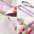 Pet Lace Vest Clothes Harness Leash, Size: L(Purple Floral)