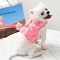 Pet Lace Vest Clothes Harness Leash, Size: M(3D Flower Pink)