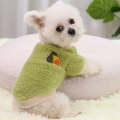 2pcs Dogs Keep Warm Two Feet Clothes Bipanda Cat Clothes, Size: XS(Green Avocado)