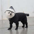 All-inclusive Pet Four-leg One-piece Outdoor Waterproof Raincoat, Size: XL(Black)