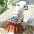 Pet Couple Bottoming Shirt Cat Dog Clothes, Size: XS(Skirt)