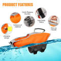 Dog Inflatable Swimsuit Easy to Carry Pet Life Jacket with Pump, Size: XL(Orange)