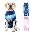 Tie-dye Dog Postoperative Clothes Easy to Put On and Take Off Pet Sterilization Clothes, Size: L(...