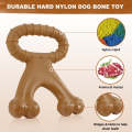 Dog Bite Simulation Nylon Toys Grinding Dog Bone(Coffee)