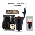 For Keurig Reusable Coffee Capsule Filter Cup Refillable K Cup Filter Basket Pod(Black)