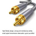 2m Pure Copper RCA Coaxial HIFI Digital Audio Cable SPDIF Subwoofer Speaker Cable(Silver Gray)