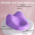 QC070 Elastic Gel Cervical Massage Pillow Shoulder and Neck Correction Traction Cushion(Navy Blue)