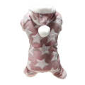 Dog Flannel Warm and Cold Clothes Cute Hooded Pet Transformation Costume, Size: S(Pink)