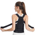 MK-098  Back Posture Corrector Back Support Fixation Correction Belt, Size: S(Black)