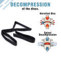 Y -Shaped Spine Chiropractic Decompression Traction Tool with Chin Strap, Size: Free Size(Black)