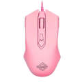 Ajazz AJ52 7 Keys Macro Programming Game USB RGB Wired Computer LOL/CF Mouse(Pink)