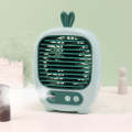 1315 Spray Humidification Hydrating Cartoon Fan USB Charging Desktop Fan(Bunny Green)