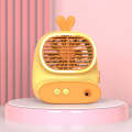 CS1319 Desktop Small Hydrating Spray Cartoon Fan Rechargeable Silent Humidifying Fan(Bunny Yellow)
